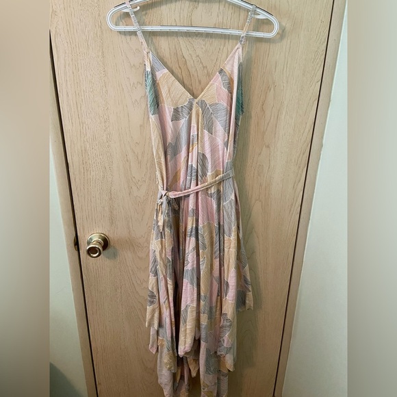 World Market Wide Leg Harem Jumpsuit with tie belt Sz Small Oversized READ - Picture 2 of 15